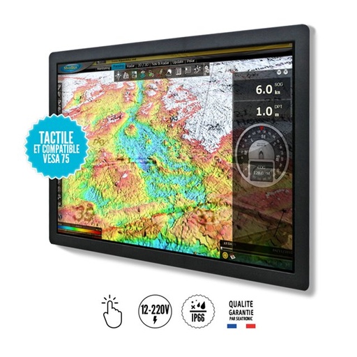 [IET22] [SEATRONIC] Tactile 22'' LED DISPLAY - 12 V - IP66 reinforced, flush mountable