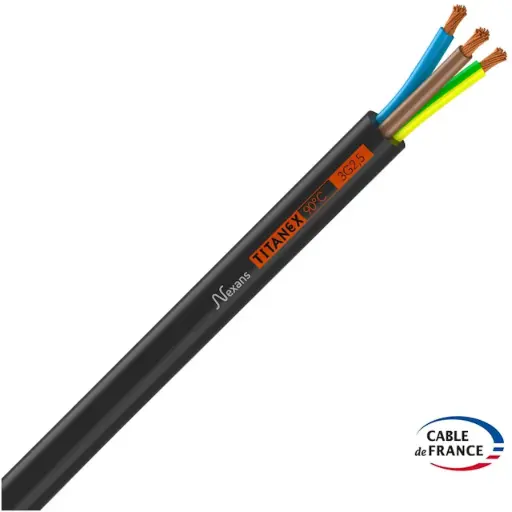 [FILH07RNF3G2,5] [REXEL] Câble souple H07RN-F cuivre 3G2.5 mm² 